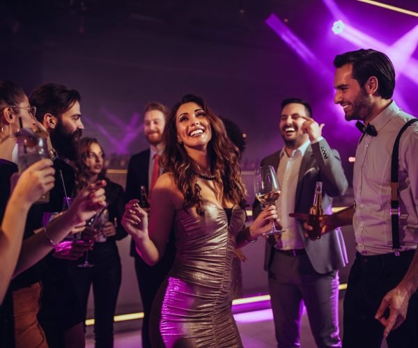 Shot of an attractive young woman dancing in the nightclub.